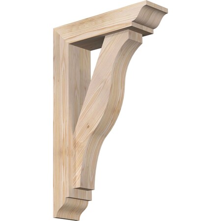 Ekena Millwork Funston Traditional Smooth Bracket w/ Offset Brace, Douglas Fir, 5 1/2"W x 20"D x 32"H BKT0604X20X32FST01SDF